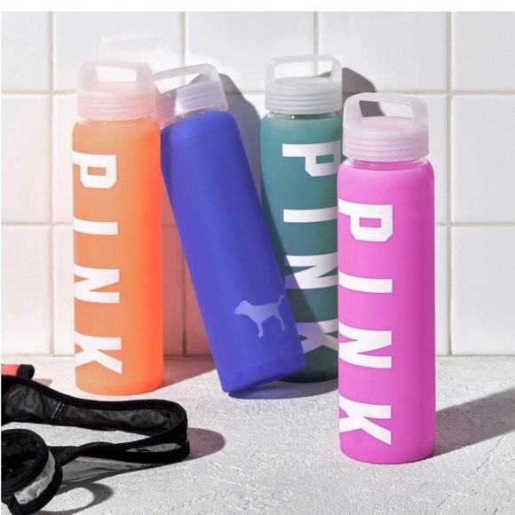PINK Victoria's Secret Other - Victoria's Secret Pink Glass Water Bottle Blue
